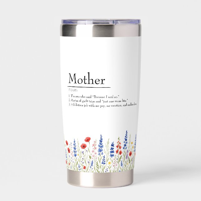 Wildflowers Water Bottle – Ideal Gift for Mom Insulated Tumbler (Front)