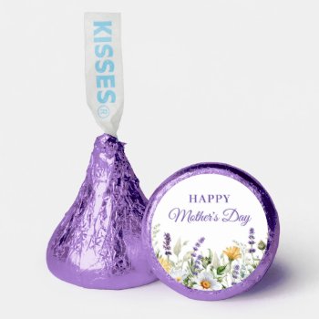 Wildflowers Watercolor Border Happy Mother's Day Hershey®'s Kisses® by annaleeblysse at Zazzle