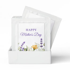 Wildflowers Watercolor Border Happy Mother's Day Tea Bag Drink Mix