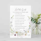 Wildflowers Watercolor Find the Guest game (Standing Front)