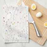 Wildflowers watercolor light pink  kitchen towel<br><div class="desc">Wildflowers watercolor light pink kitchen towel</div>