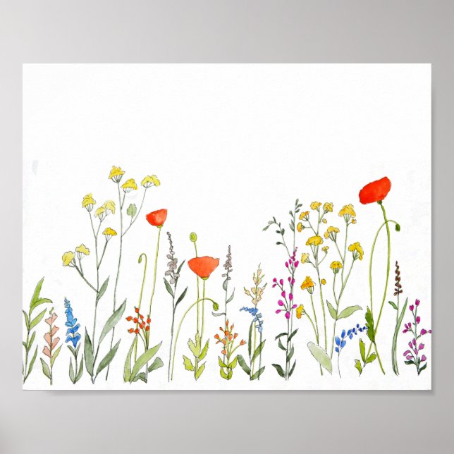 Wildflowers Watercolor Poster (Front)