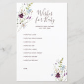 Wildflowers Watercolor Wishes for Baby (Front)