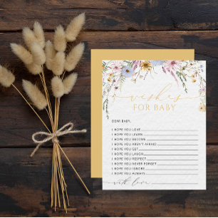 Wildflowers Watercolor Wishes for Baby