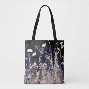 Wildflowers Watercolor Wispers Shoulder Tote 