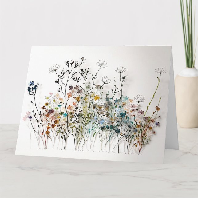 Wildflowers - Watercolour Card (Front)
