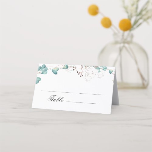 Wildflowers Wedding Boho Floral Place Card