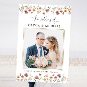 Wildflowers Wedding Ceremony Photo Prop Foam Board
