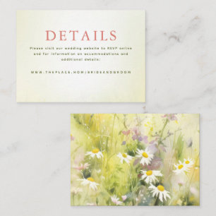 Wildflowers Wedding Details Smal Enclosure Card