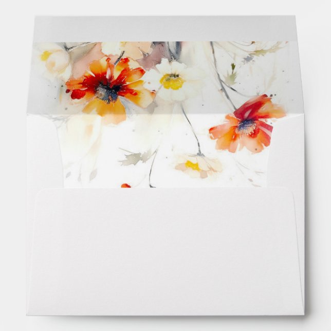 Wildflowers Wedding Envelope (Back (Bottom))