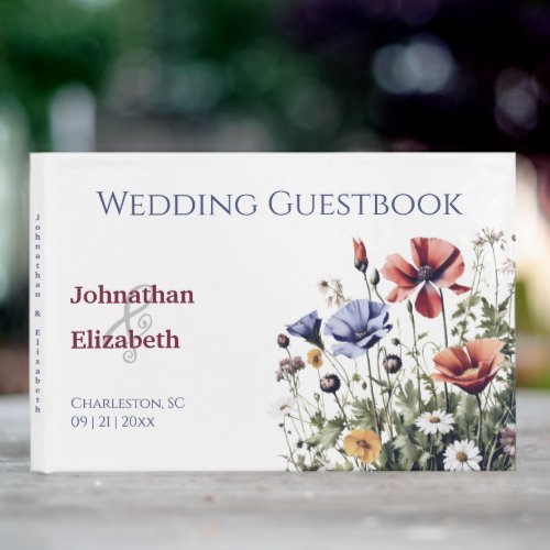 Wildflowers Wedding Guest Book