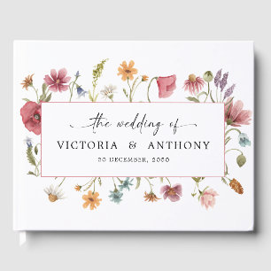 Wildflowers Wedding Guest Book