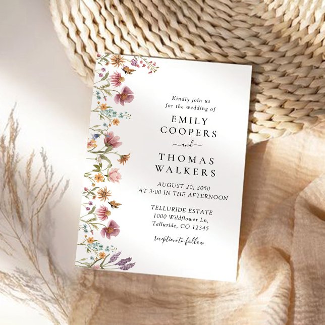 Wildflowers Wedding Invitation (Creator Uploaded)
