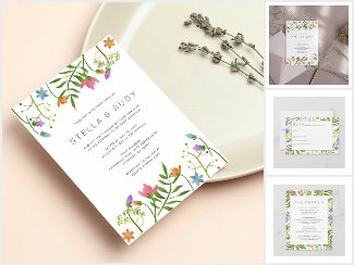 Wildflowers Wedding Invitation Suite