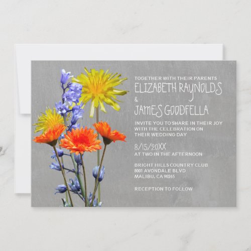 Wildflowers Wedding Invitations