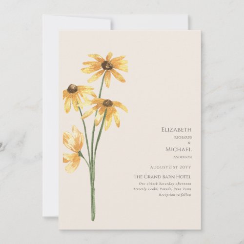 Wildflowers Wedding Invite Floral Print or Digital