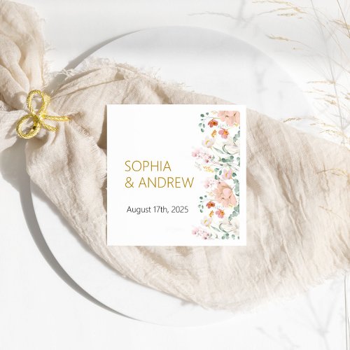 Wildflowers Wedding Napkins