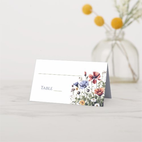 Wildflowers Wedding Place Card