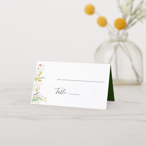 Wildflowers Wedding Place card boho