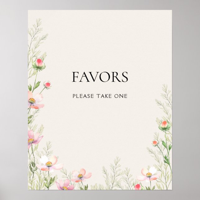 Wildflowers Wedding Poster (Front)