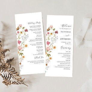 Wildflowers Wedding Program