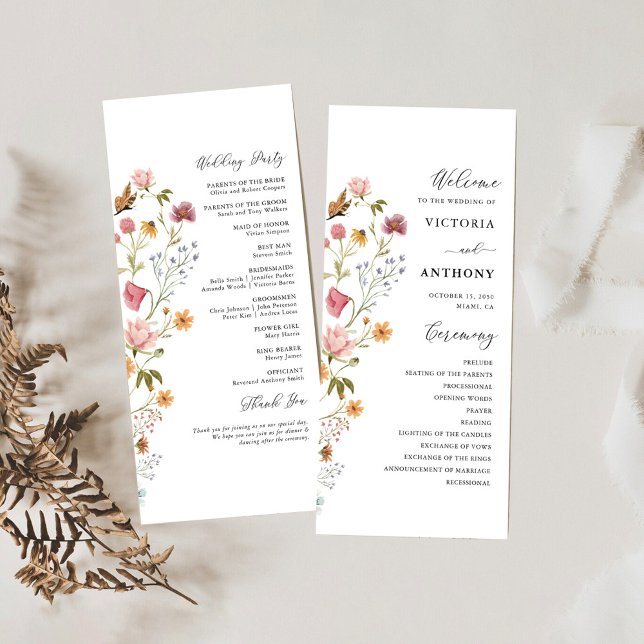 Wildflowers Wedding Program (Creator Uploaded)