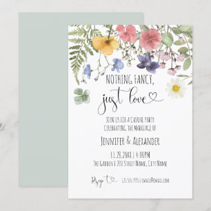 Wildflowers Wedding Reception Invitation
