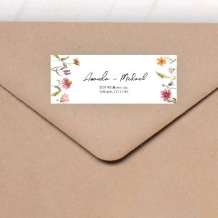 Wildflowers Wedding Return Address Label