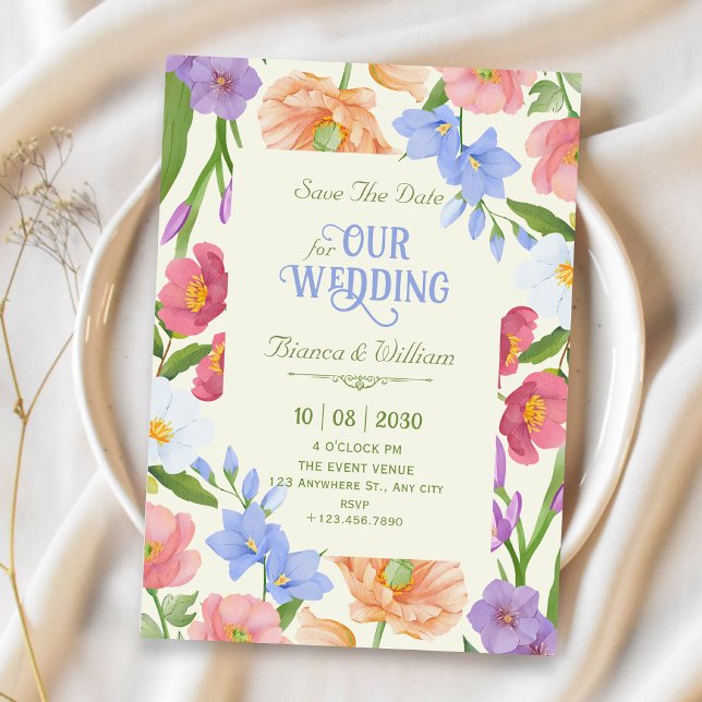 Wildflowers wedding save the date (Creator Uploaded)