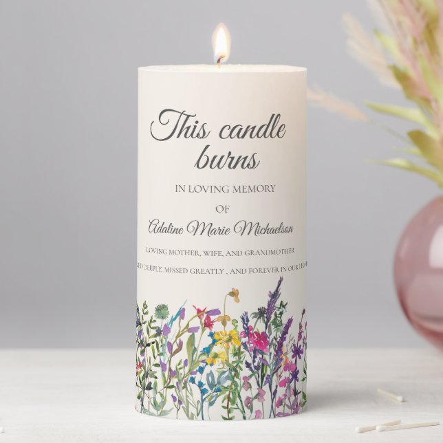 Wildflowers Wedding This Candle Burns Memory (In Situ)