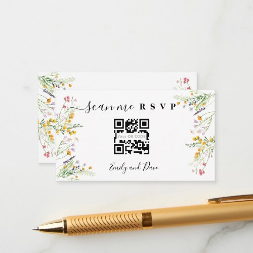 Wildflowers Wedding Website insert QR CODE 