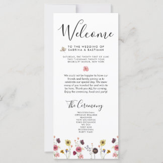 🌸 💍 Wildflowers Wedding Welcome Program