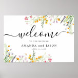 Wildflowers Wedding  Welcome Sign at Zazzle