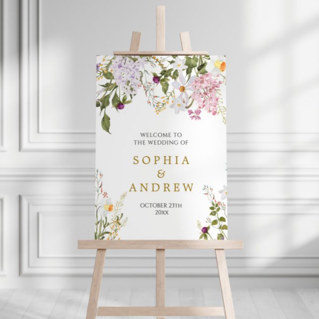 Wildflowers Wedding Welcome Sign (Creator Uploaded)