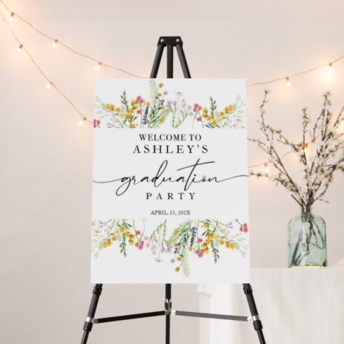 Wildflowers Welcome Graduation Foam Board