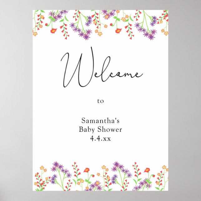 Wildflowers Welcome  Poster (Front)