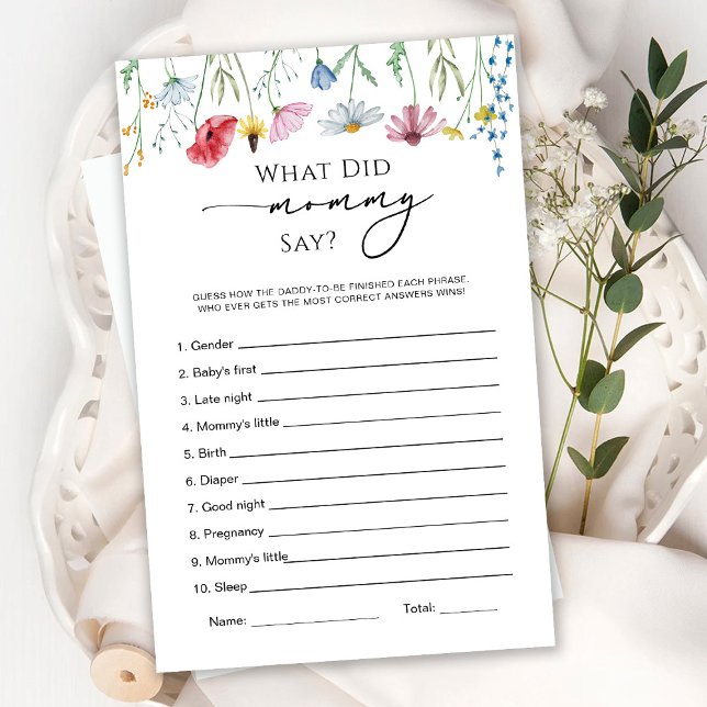 Wildflowers What Did Mommy Say Game (Creator Uploaded)