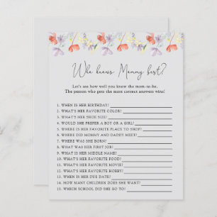 Wildflowers Who knows MOMMY best