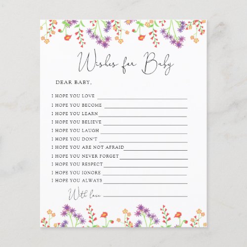 Wildflowers Wishes for baby