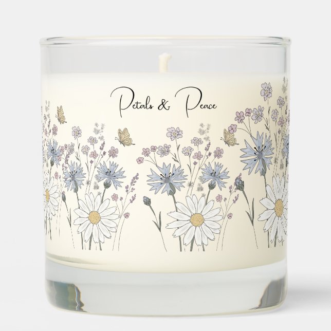 Wildflowers with butterfly scented candle (Front)