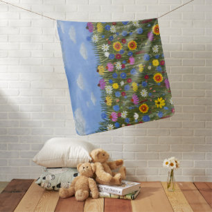 Wildflowers with Daisies Baby Blanket
