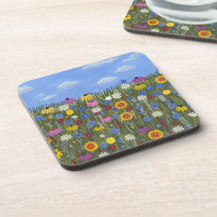 Wildflowers with Daisies Beverage Coaster