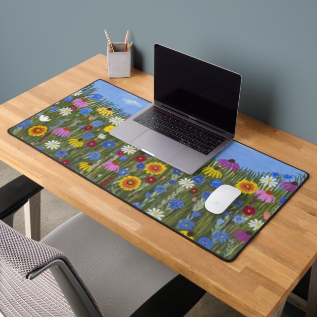 Wildflowers with Daisies Desk Mat (Office 2)