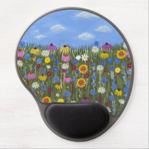 Wildflowers with Daisies Gel Mouse Pad