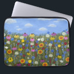 Wildflowers with Daisies Laptop Sleeve<br><div class="desc">A laptop sleeve with beautiful wildflowers. Original artwork by WBfloraldesigns.</div>