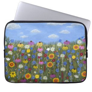 Wildflowers with Daisies Laptop Sleeve