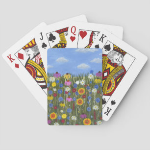 Wildflowers with Daisies Poker Cards