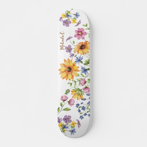 Wildflowers With Name Skateboard