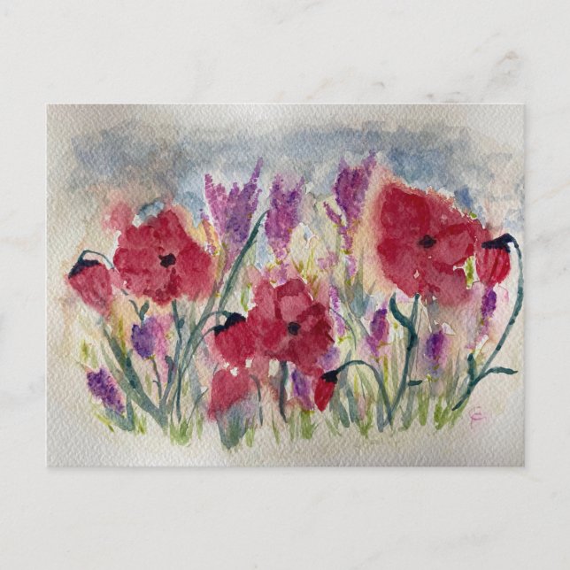Wildflowers with poppies  postcard (Front)