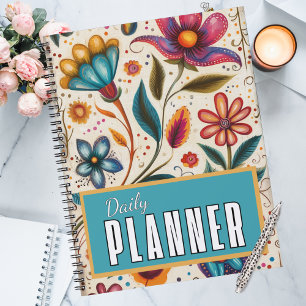 Wildflowers & Wonder Vintage Folk Art Blooms Planner